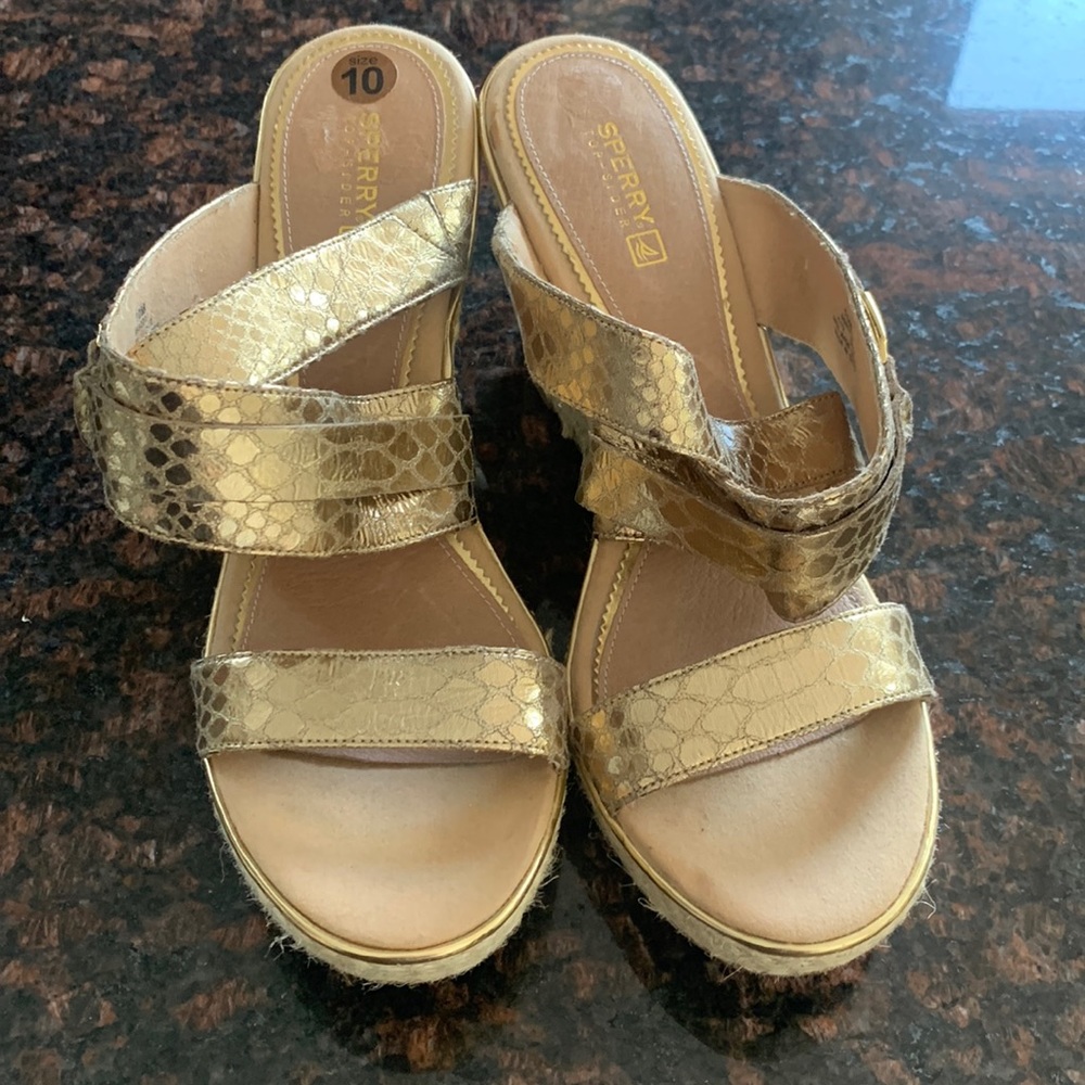 Sperry Gold Women Sandals
